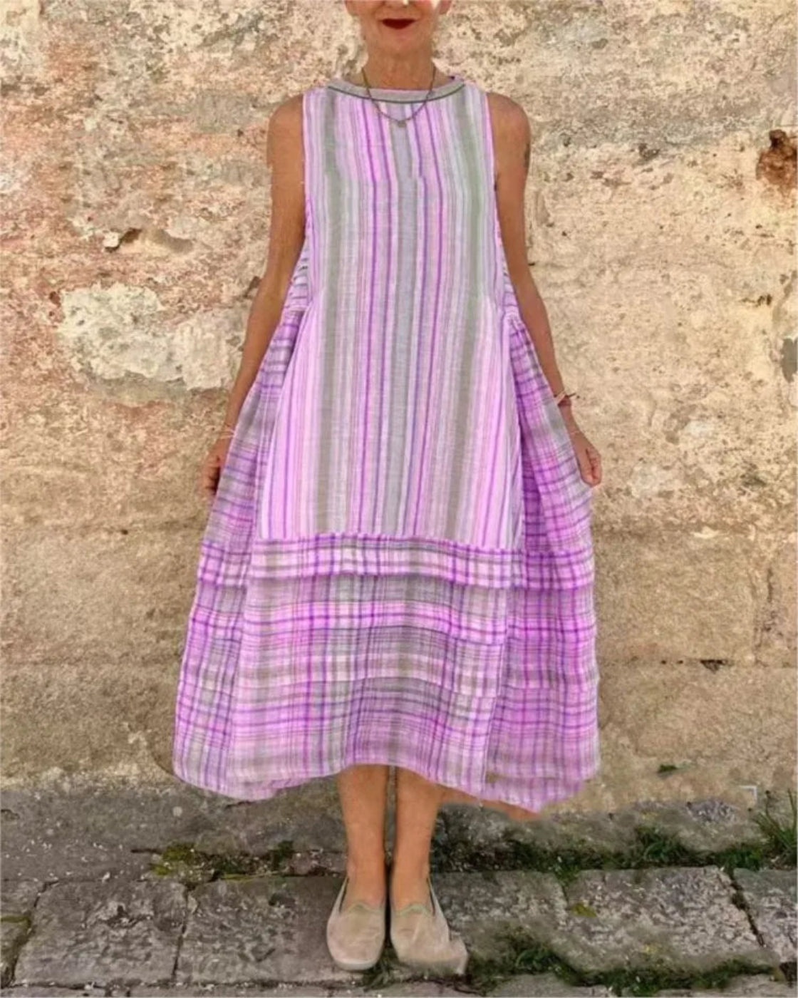 Vestido Mid Boho - Linho Premium (Estilo Europeu)