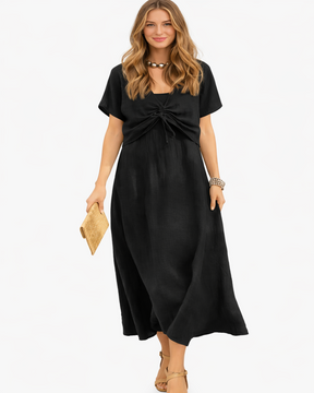 Vestido Casual Vezzina - Linho Premium (Estilo Europeu)