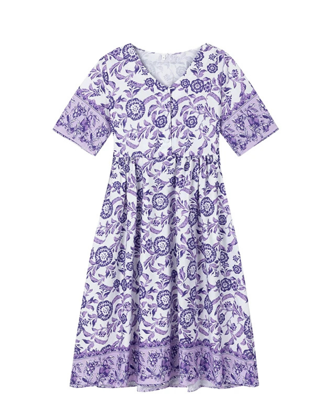 Vestido Floral Quartzo | Manga Longa (Linha Premium V)
