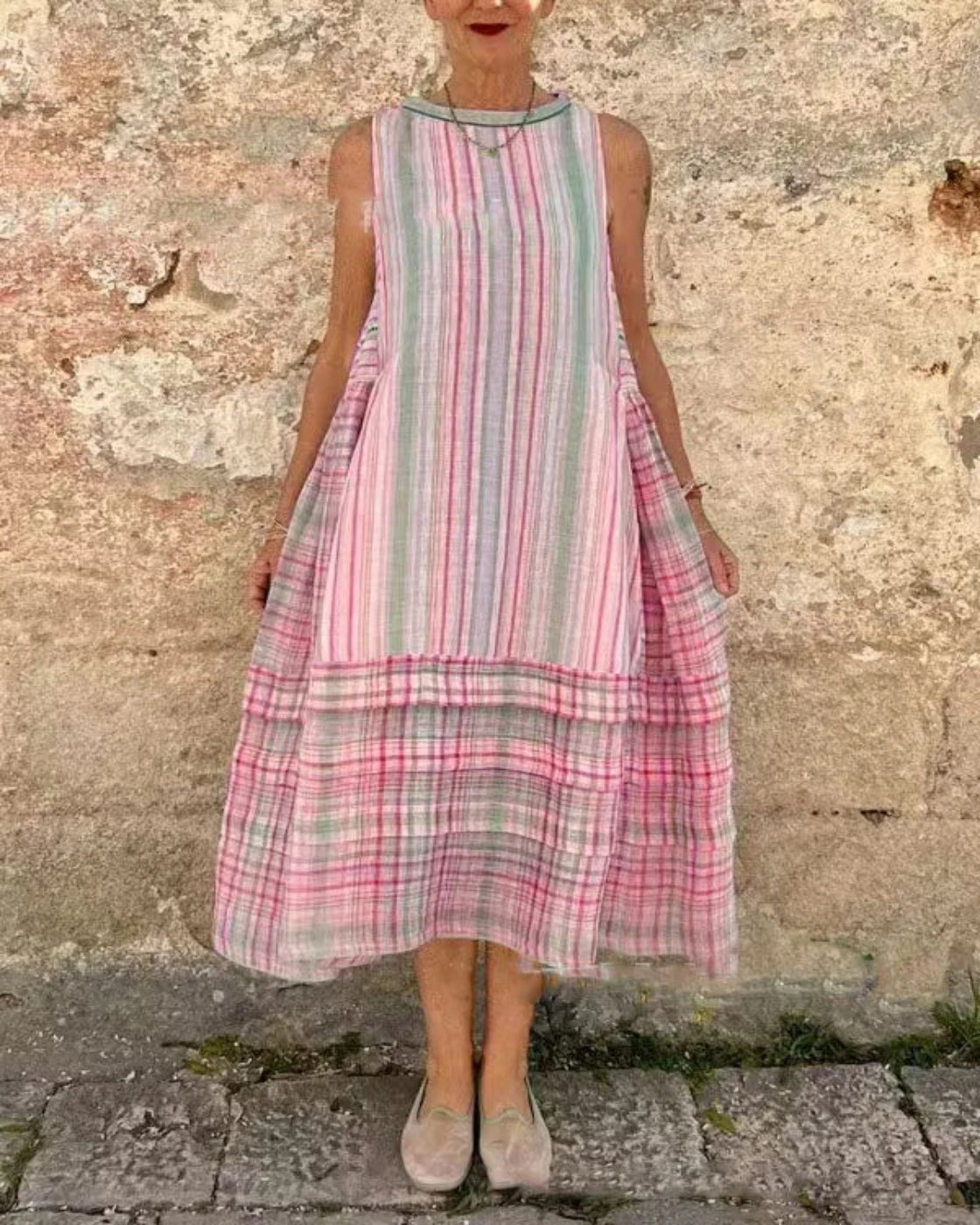 Vestido Mid Boho - Linho Premium (Estilo Europeu)