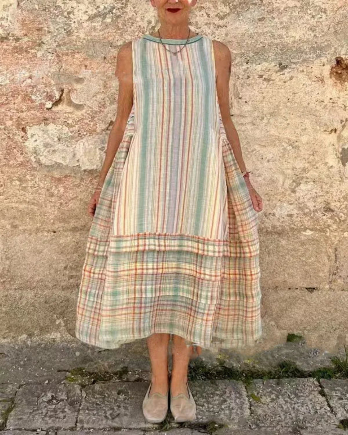 Vestido Mid Boho - Linho Premium (Estilo Europeu)
