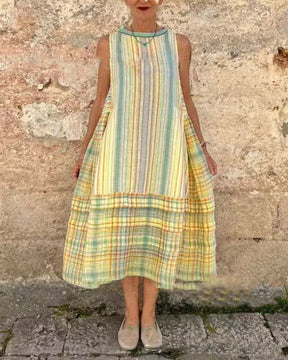 Vestido Mid Boho - Linho Premium (Estilo Europeu)