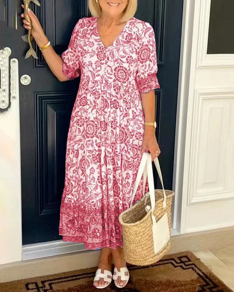 Vestido Floral Quartzo | Manga Longa (Linha Premium V)