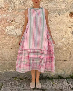 Vestido Mid Boho - Linho Premium (Estilo Europeu)