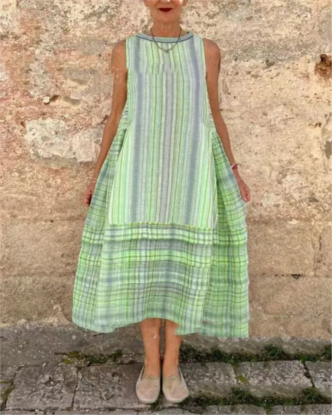 Vestido Mid Boho - Linho Premium (Estilo Europeu)