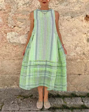 Vestido Mid Boho - Linho Premium (Estilo Europeu)