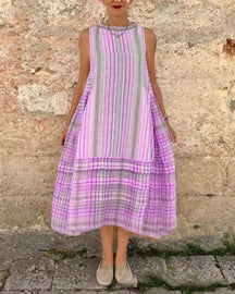 Vestido Mid Boho - Linho Premium (Estilo Europeu)