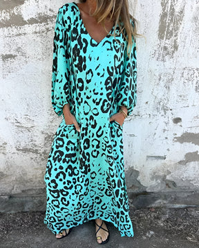 Vestido Pérola - Decote em V | Super Leve e Solto - Vintage