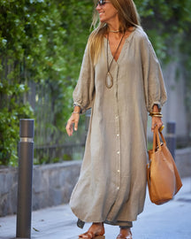 Vestido Pandora - Linho | Super Leve e Solto - Vintage