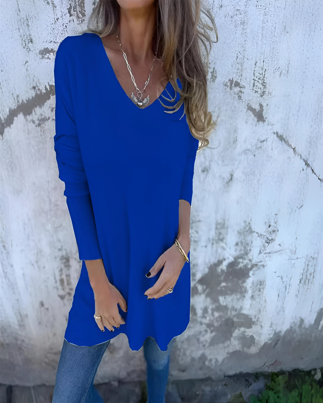 Camisa Eva | Decote em V - Delicada e Fresquinha (Algodão Premium)