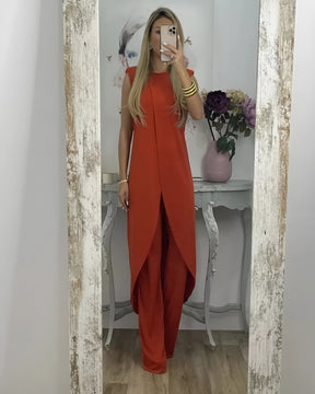 Conjunto Helena |  Sem Manga  - Linho Premium (Estilo Europeu)