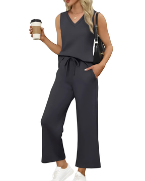 Conjunto Casual Celeste - Algodão Premium (Estilo Americano)
