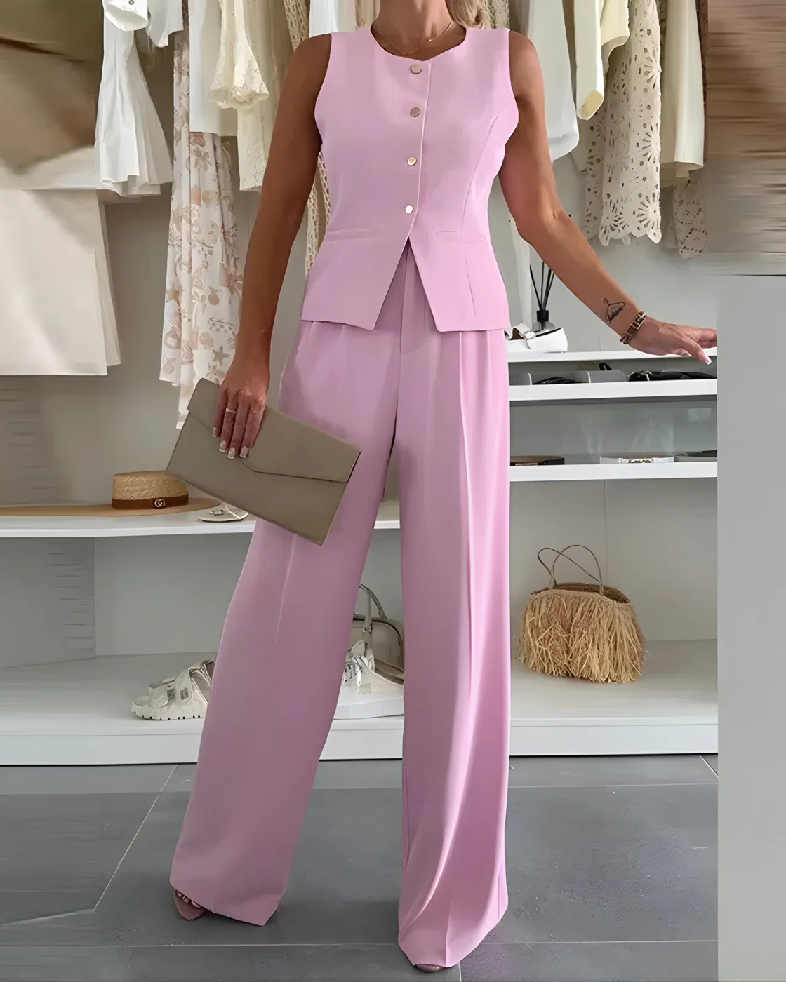 Conjunto Casual Amanda - Sem Manga (Alfaiataria)