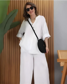 Conjunto Casual Liana | 2 Peças - Linho Premium (Estilo Vintage)