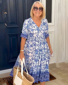 Vestido Floral Quartzo | Manga Longa (Linha Premium V)