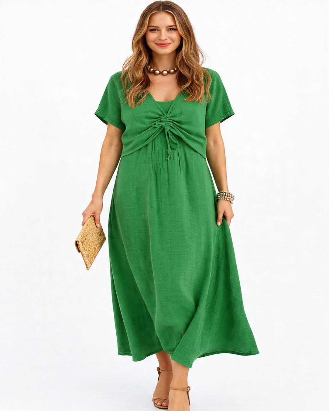 Vestido Casual Vezzina - Linho Premium (Estilo Europeu)